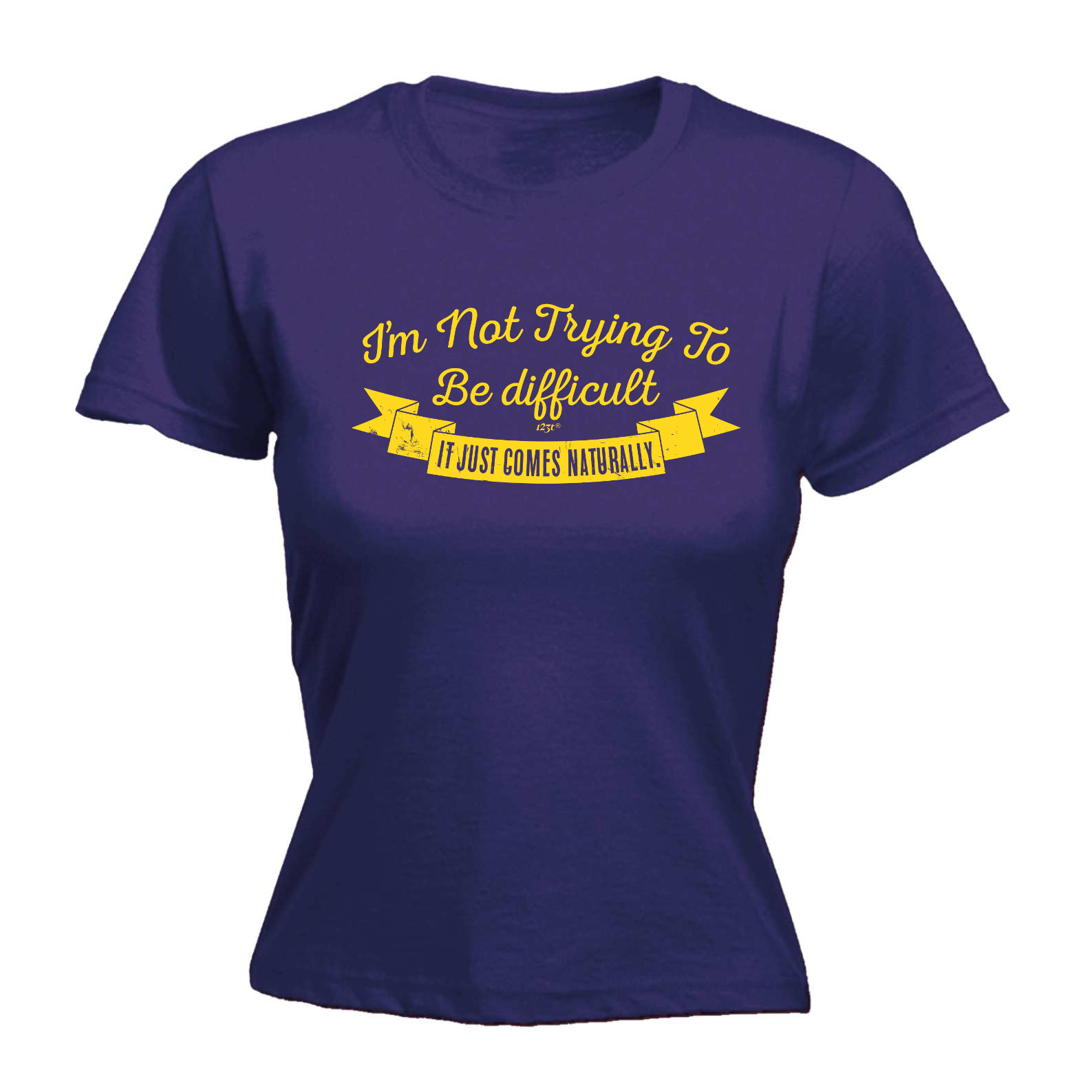 Womens Funny T Shirt Im Not Trying To Be Difficult Birthday tee Gift T-SHIRT - Picture 10 of 16