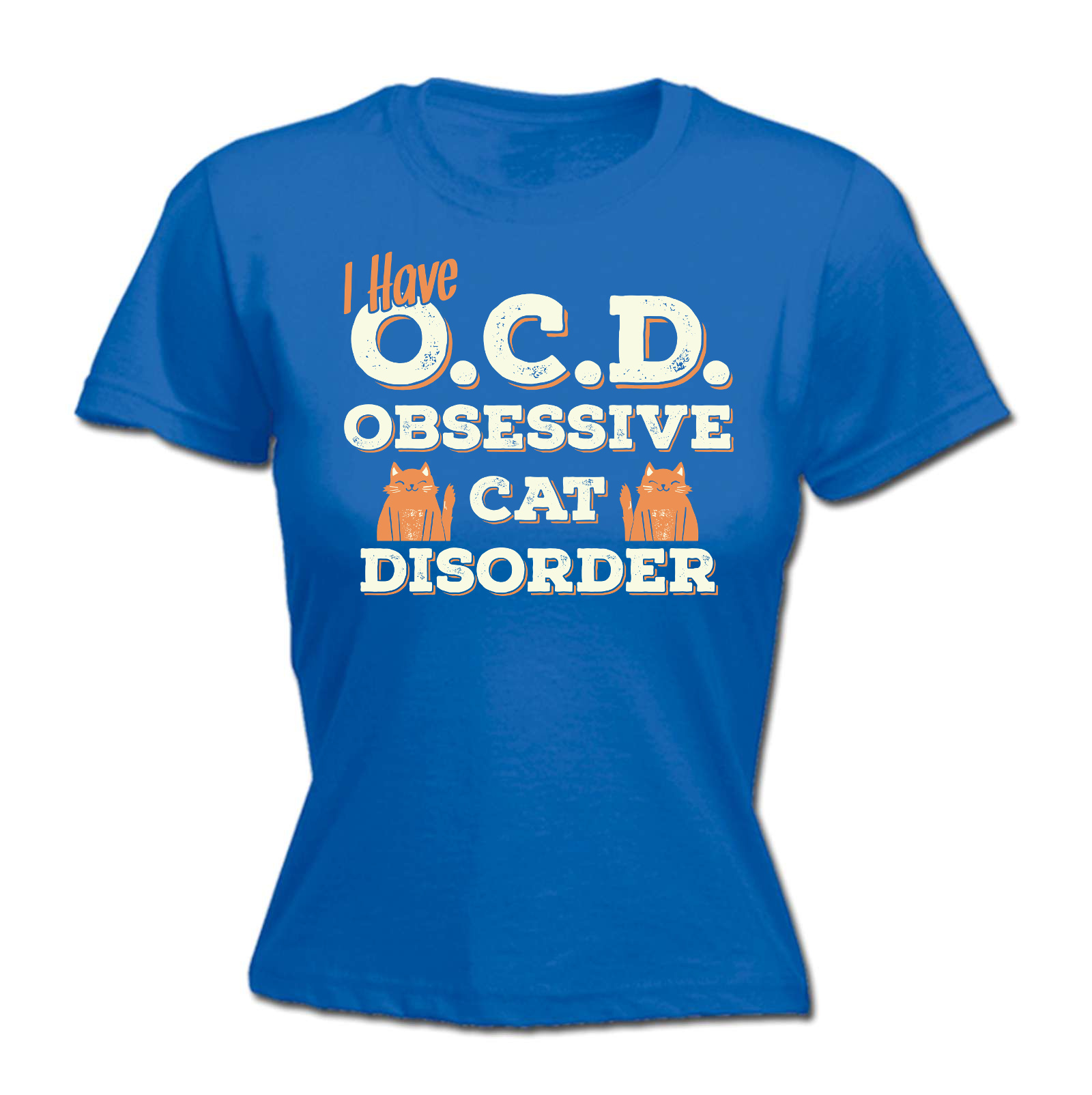 Womens Funny T Shirt Obsessive Cat Kitten Birthday tee Gift tshirt T-SHIRT Gifts - Picture 14 of 15