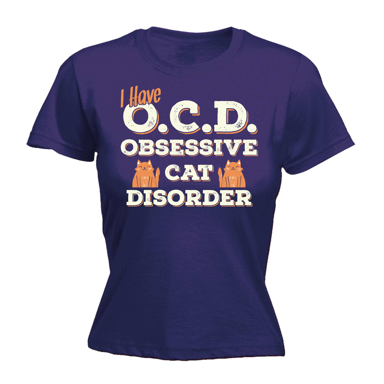 Womens Funny T Shirt Obsessive Cat Kitten Birthday tee Gift tshirt T-SHIRT Gifts - Picture 10 of 15