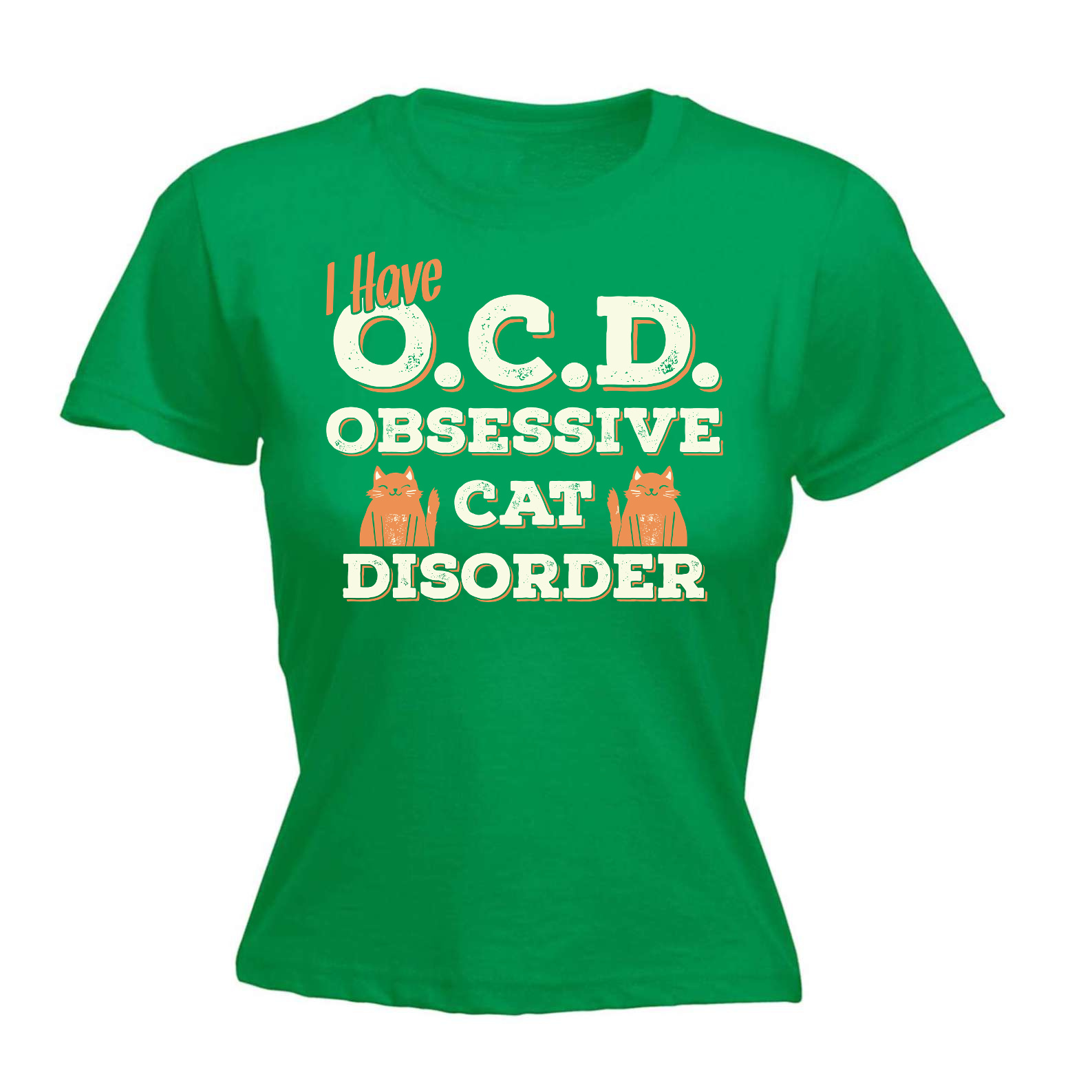 Womens Funny T Shirt Obsessive Cat Kitten Birthday tee Gift tshirt T-SHIRT Gifts - Picture 4 of 15