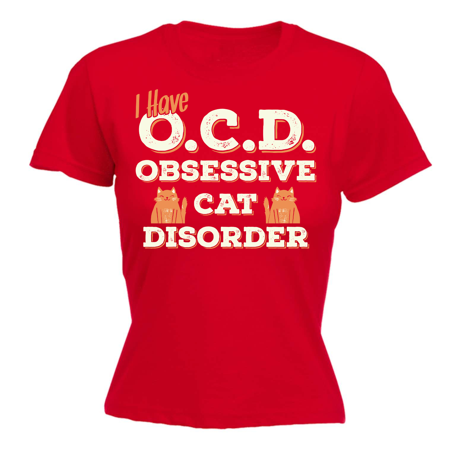 Womens Funny T Shirt Obsessive Cat Kitten Birthday tee Gift tshirt T-SHIRT Gifts - Picture 12 of 15