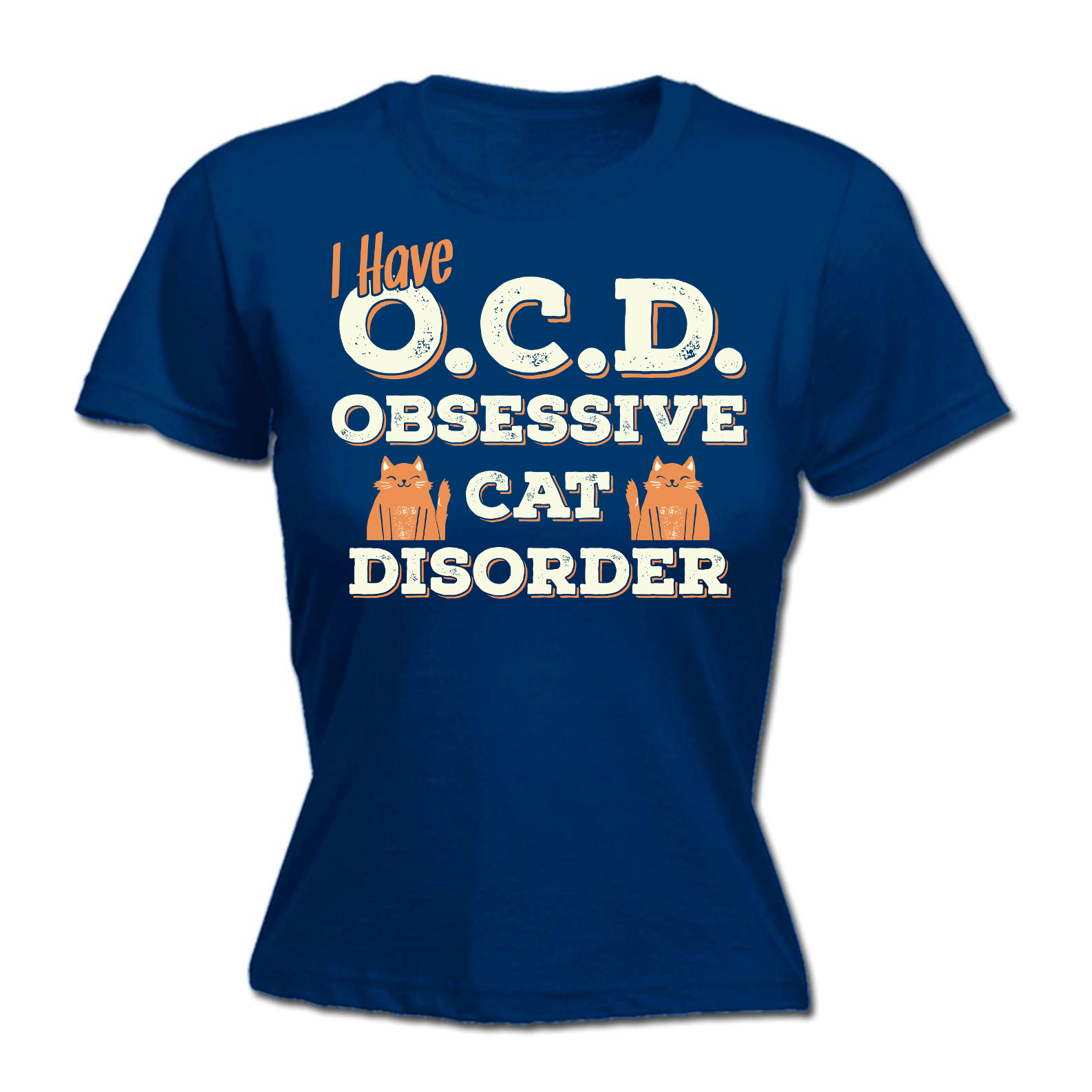 Womens Funny T Shirt Obsessive Cat Kitten Birthday tee Gift tshirt T-SHIRT Gifts - Picture 6 of 15