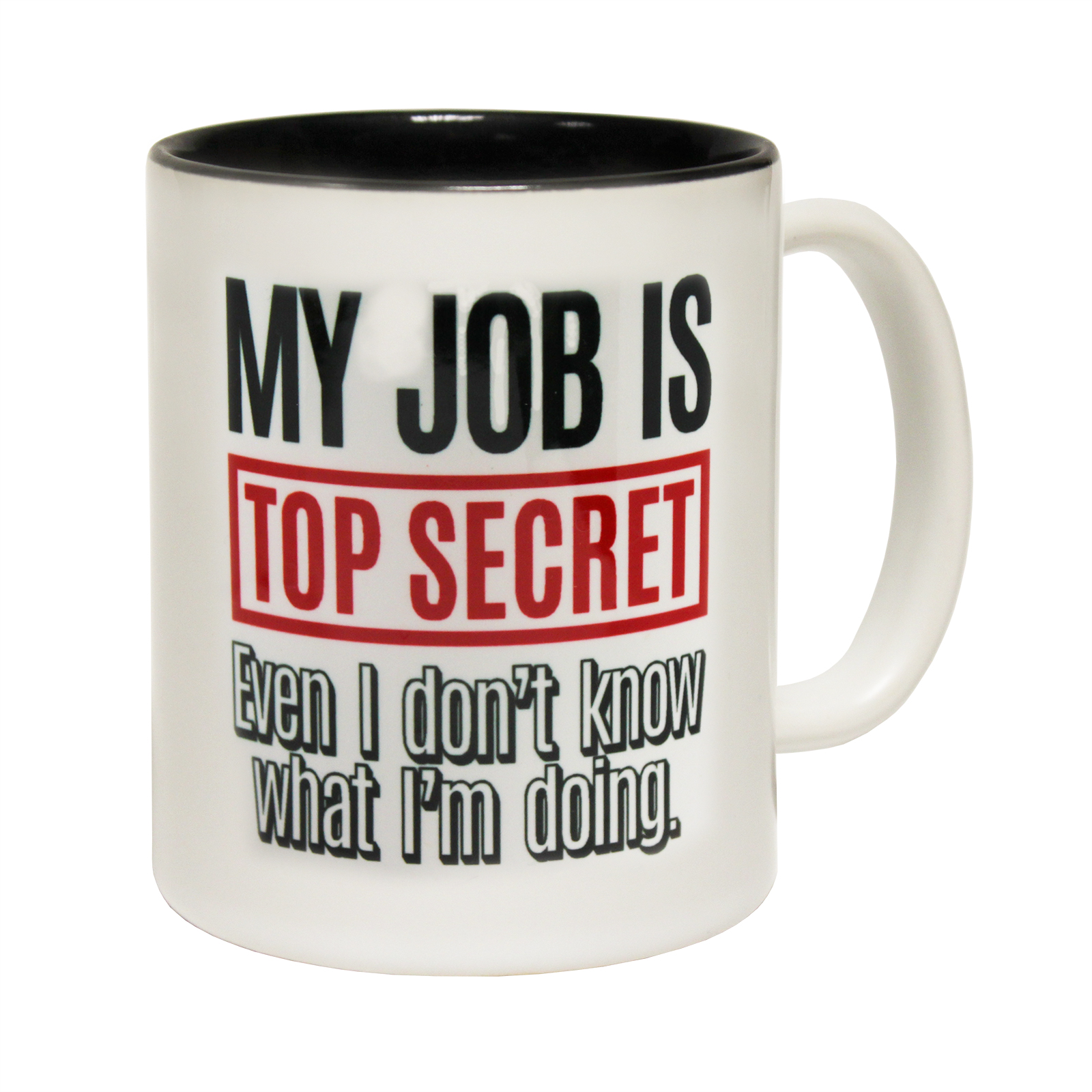 My Job Is Top Secret Mug Funny Tea Coffee Comedy Cup Kitchen Home Office Gift 