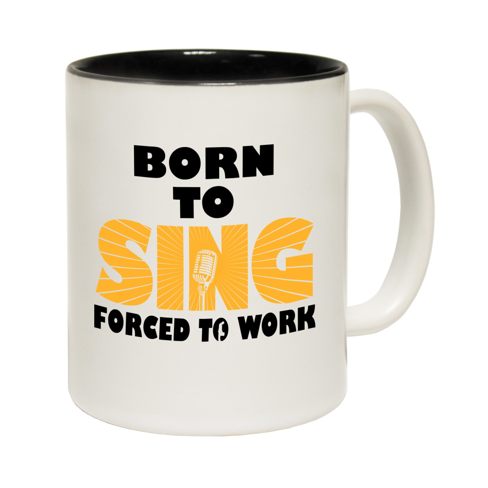 Funny Mugs Banned Member Born To Sing Forced To Work Band Rock Pop Christmas MUG 