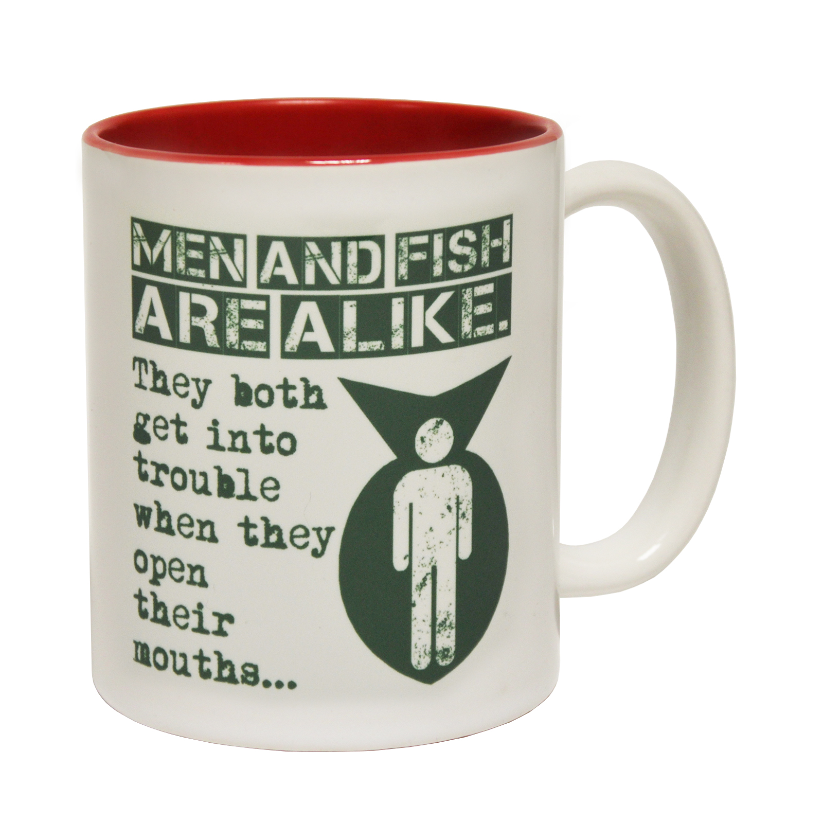Fishing Mugs DW Men And Fish Are Alike Coffee Tea Christmas NOVELTY MUG 