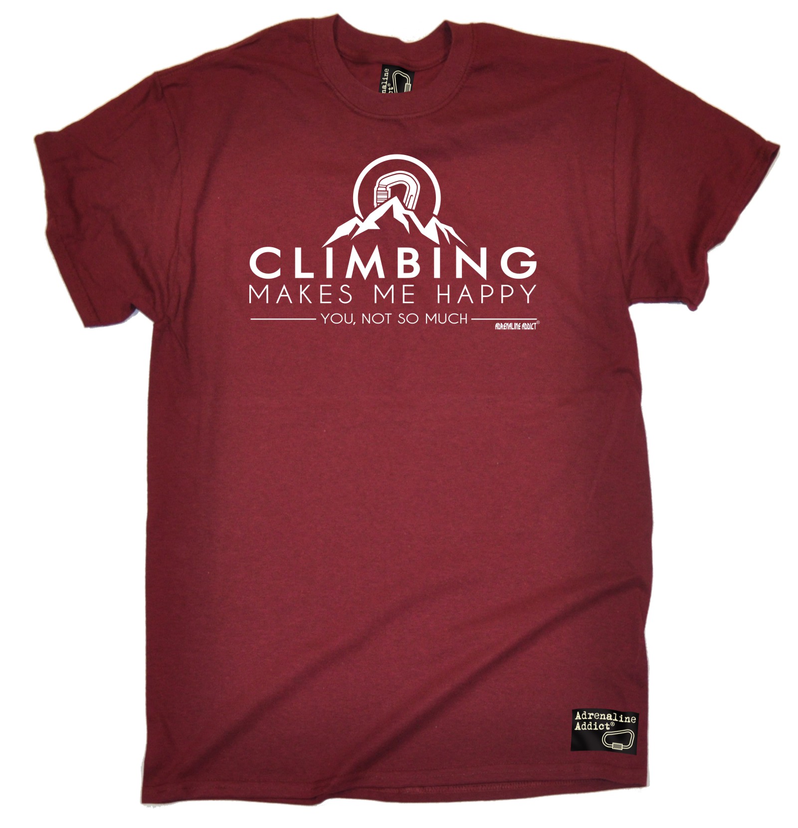 Climbing Climbing Makes me Happy bouldering funny Birthday sports T-SHIRT - Foto 14 di 33