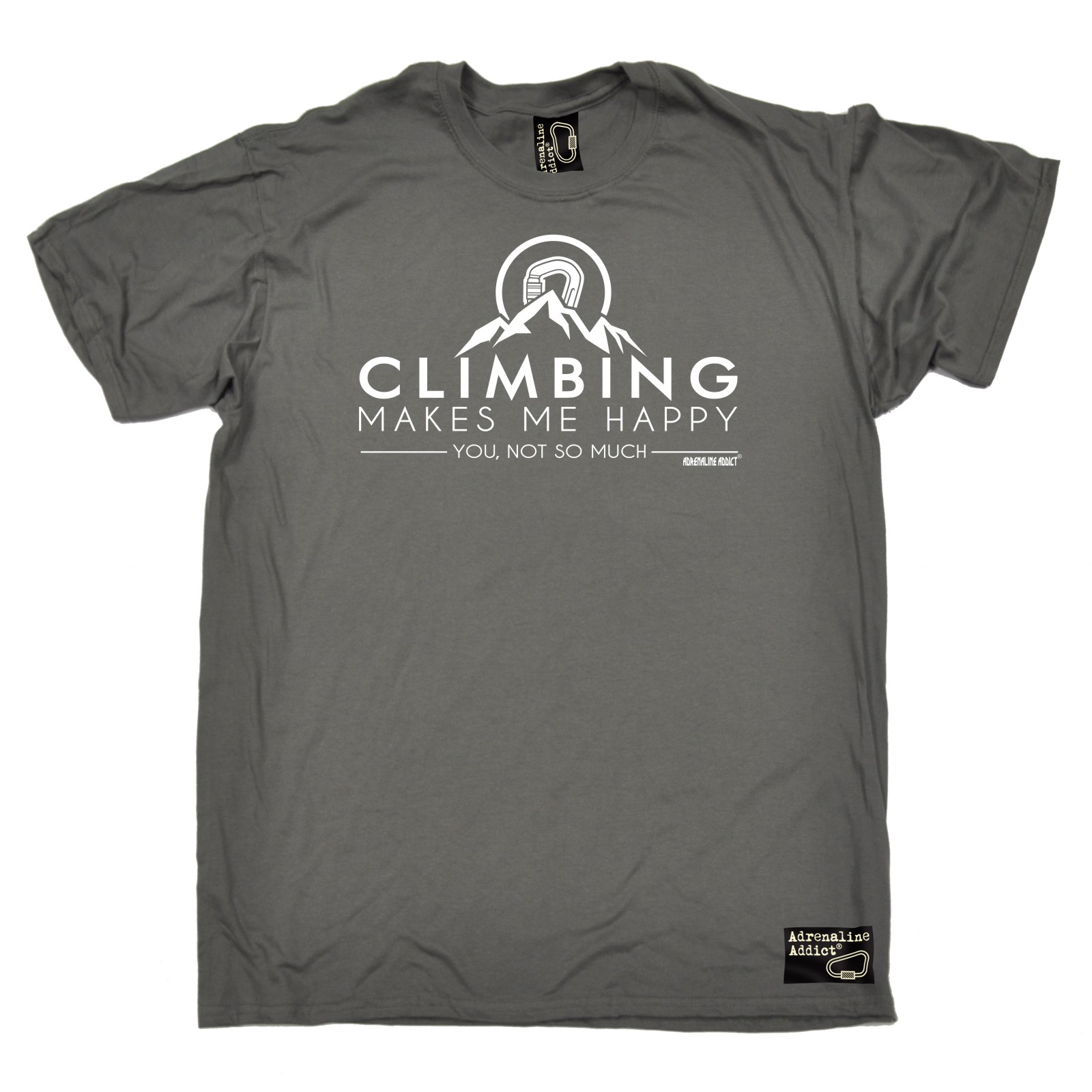 Climbing Climbing Makes me Happy bouldering funny Birthday sports T-SHIRT - Foto 6 di 33