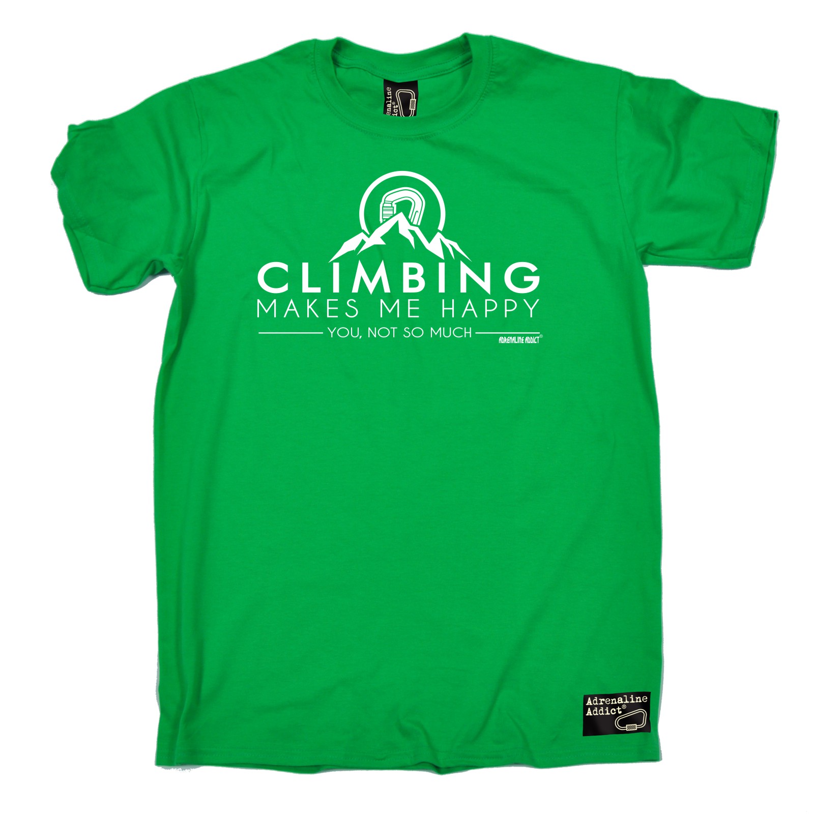 Climbing Climbing Makes me Happy bouldering funny Birthday sports T-SHIRT - Foto 10 di 33