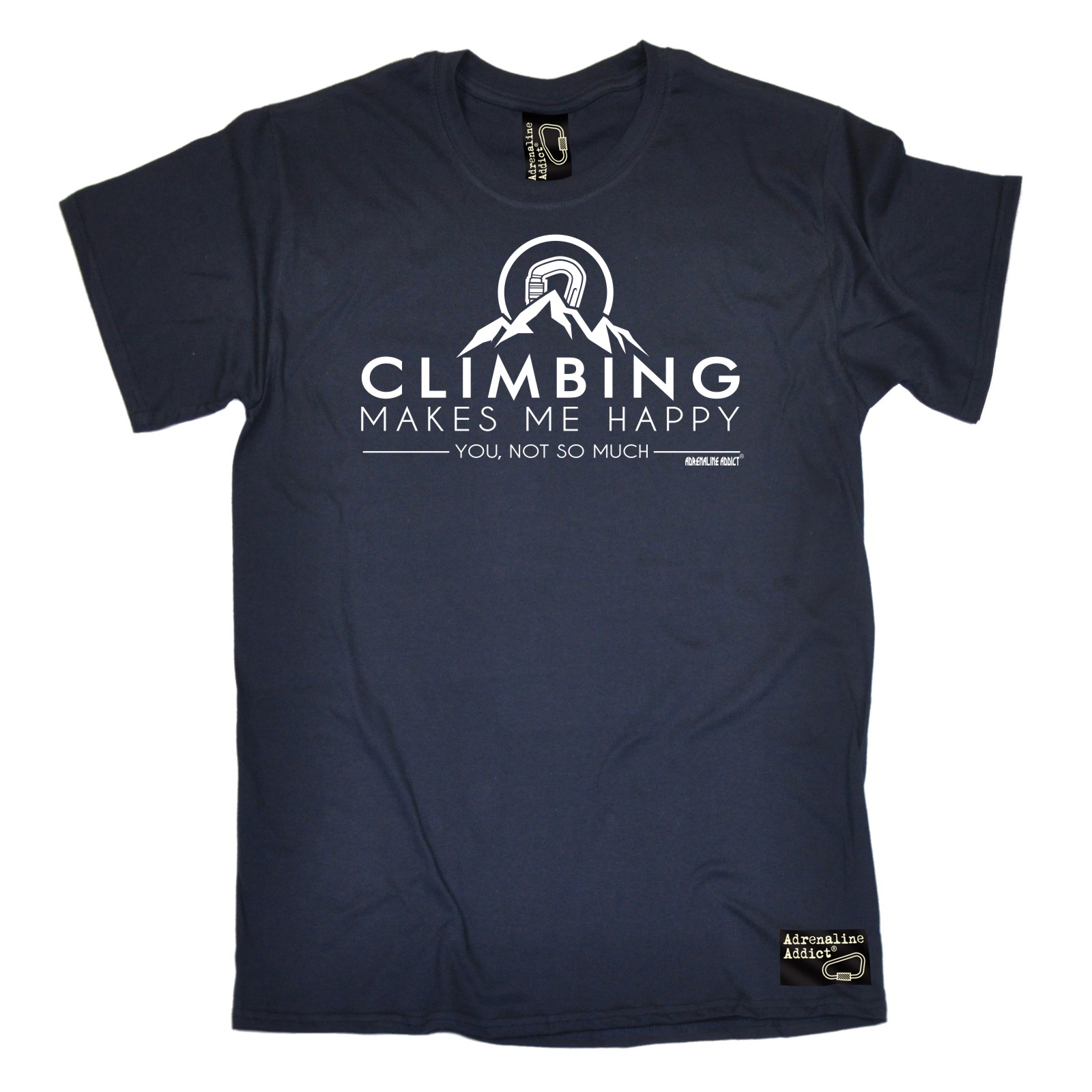 Climbing Climbing Makes me Happy bouldering funny Birthday sports T-SHIRT - Foto 18 di 33