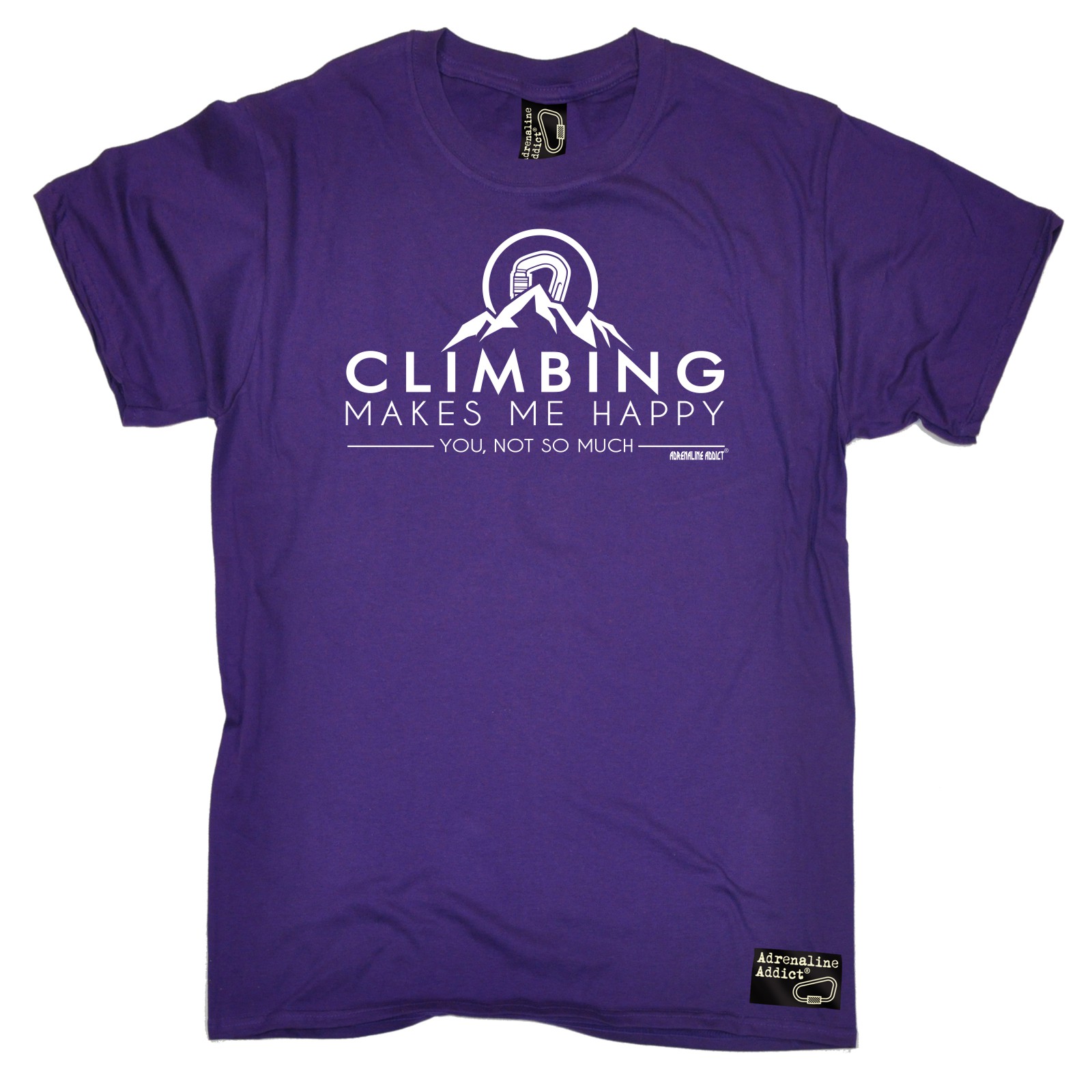 Climbing Climbing Makes me Happy bouldering funny Birthday sports T-SHIRT - Foto 22 di 33