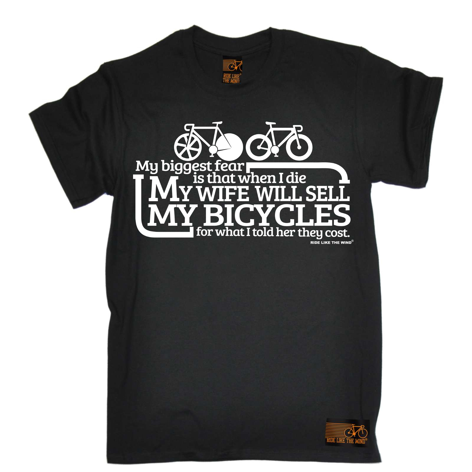 Cycling Biggest Fear Bicycles funny top Birthdayátee T SHIRT T-SHIRT - Picture 2 of 34