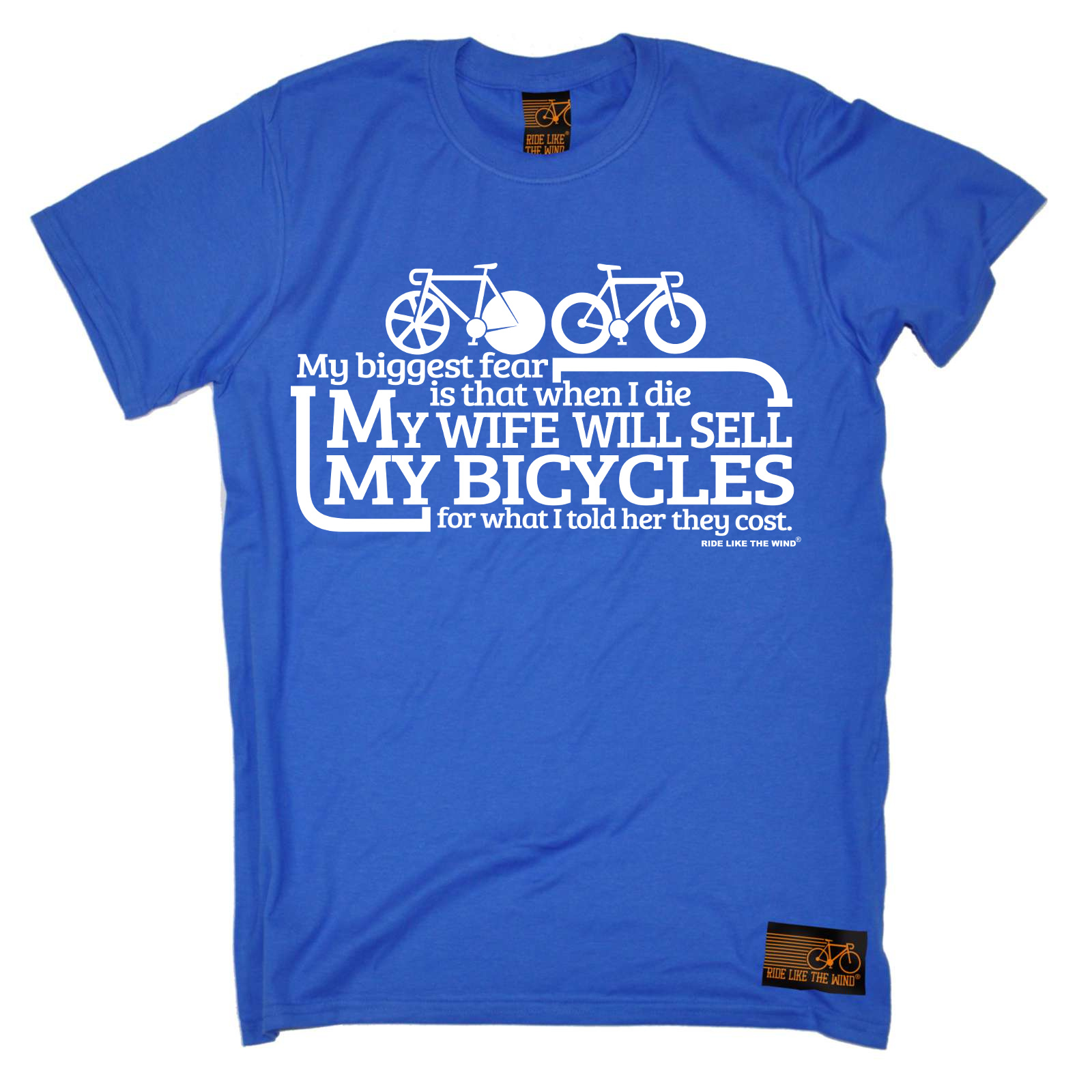 Cycling Biggest Fear Bicycles funny top Birthdayátee T SHIRT T-SHIRT - Picture 30 of 34