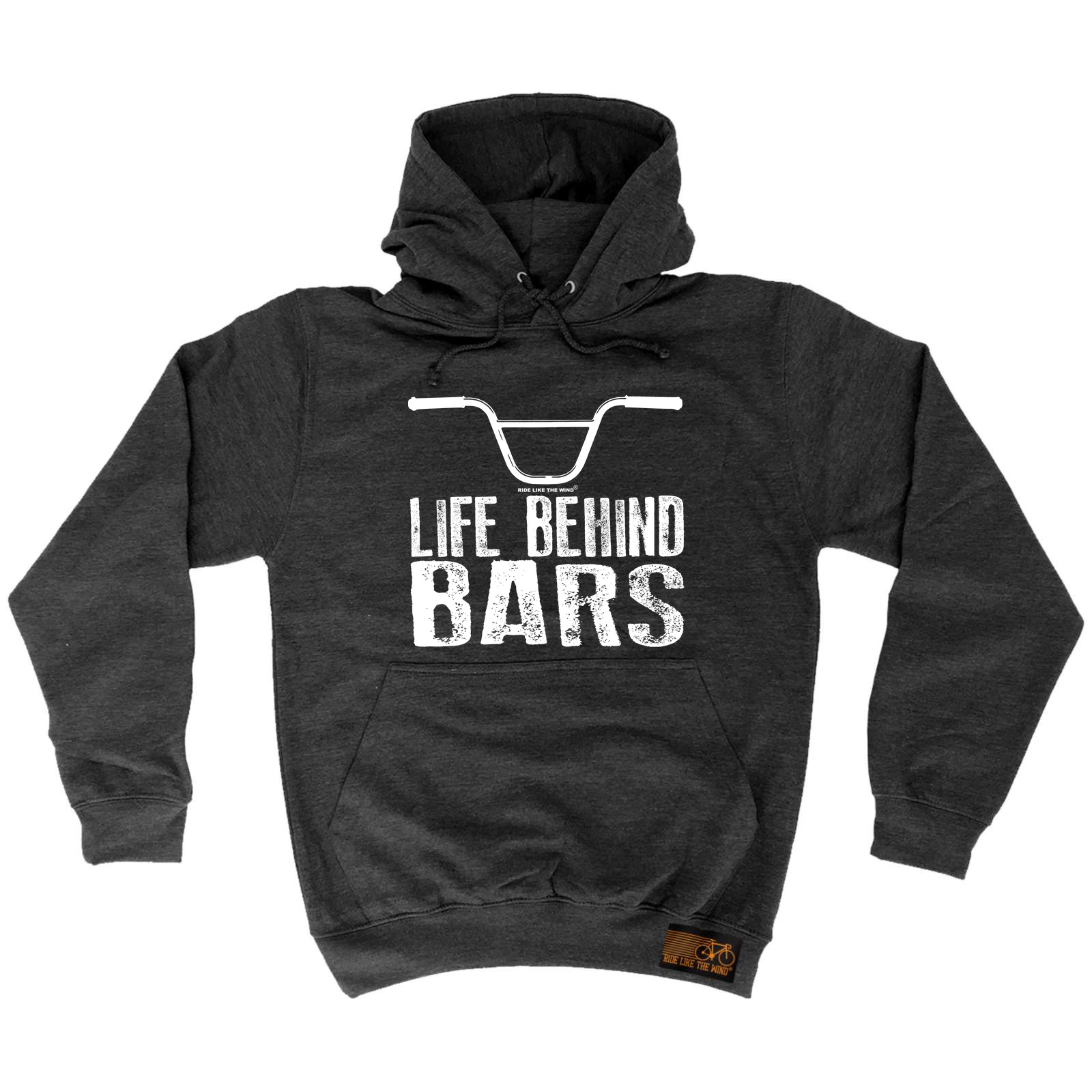 Cycling Hoodie Bmx Life Behind Bars hoody top windcheater funny Birthday HOODY - Picture 10 of 33
