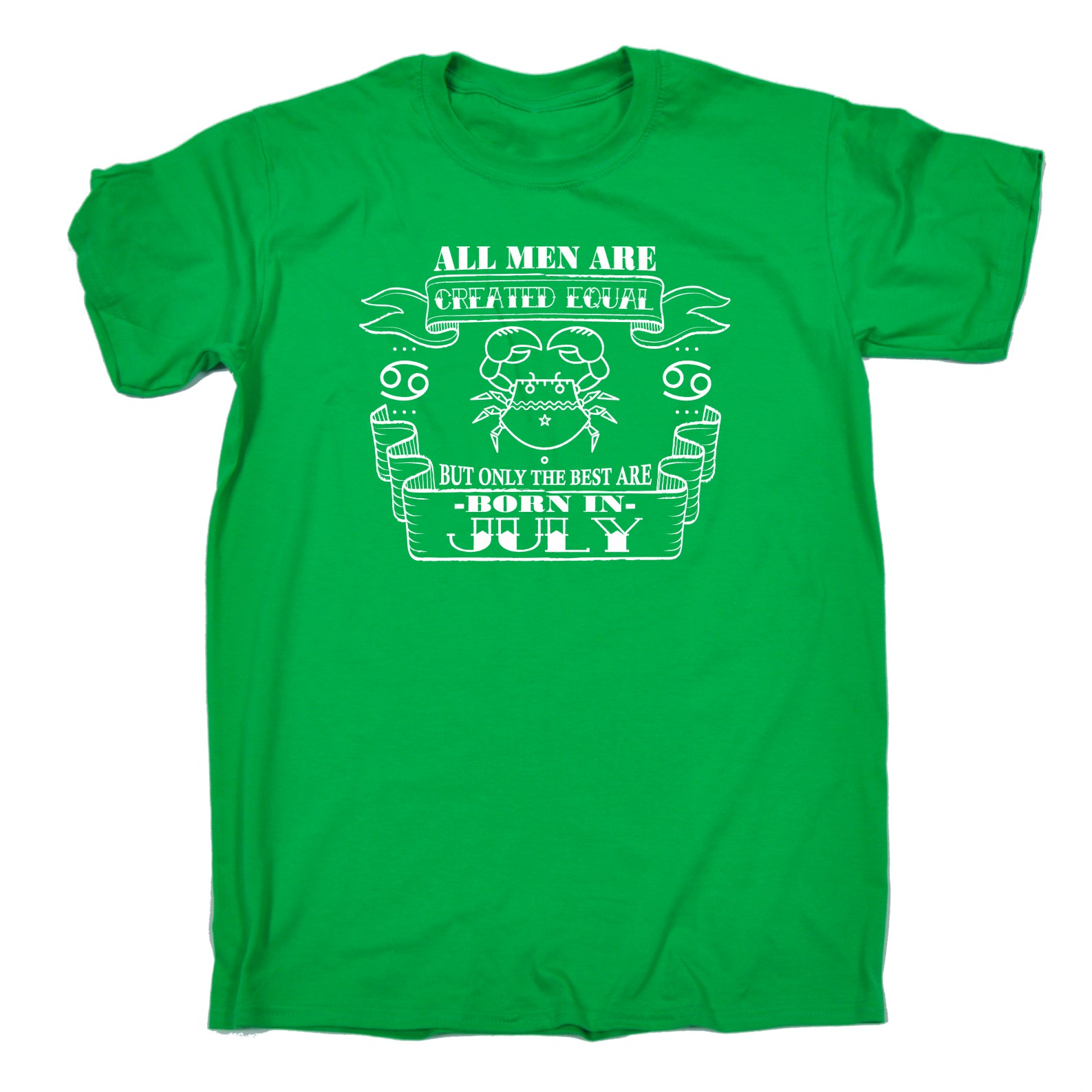 All Men Are Created Equal But The Best Are Born In July Crab T-SHIRT birthday - Picture 4 of 9