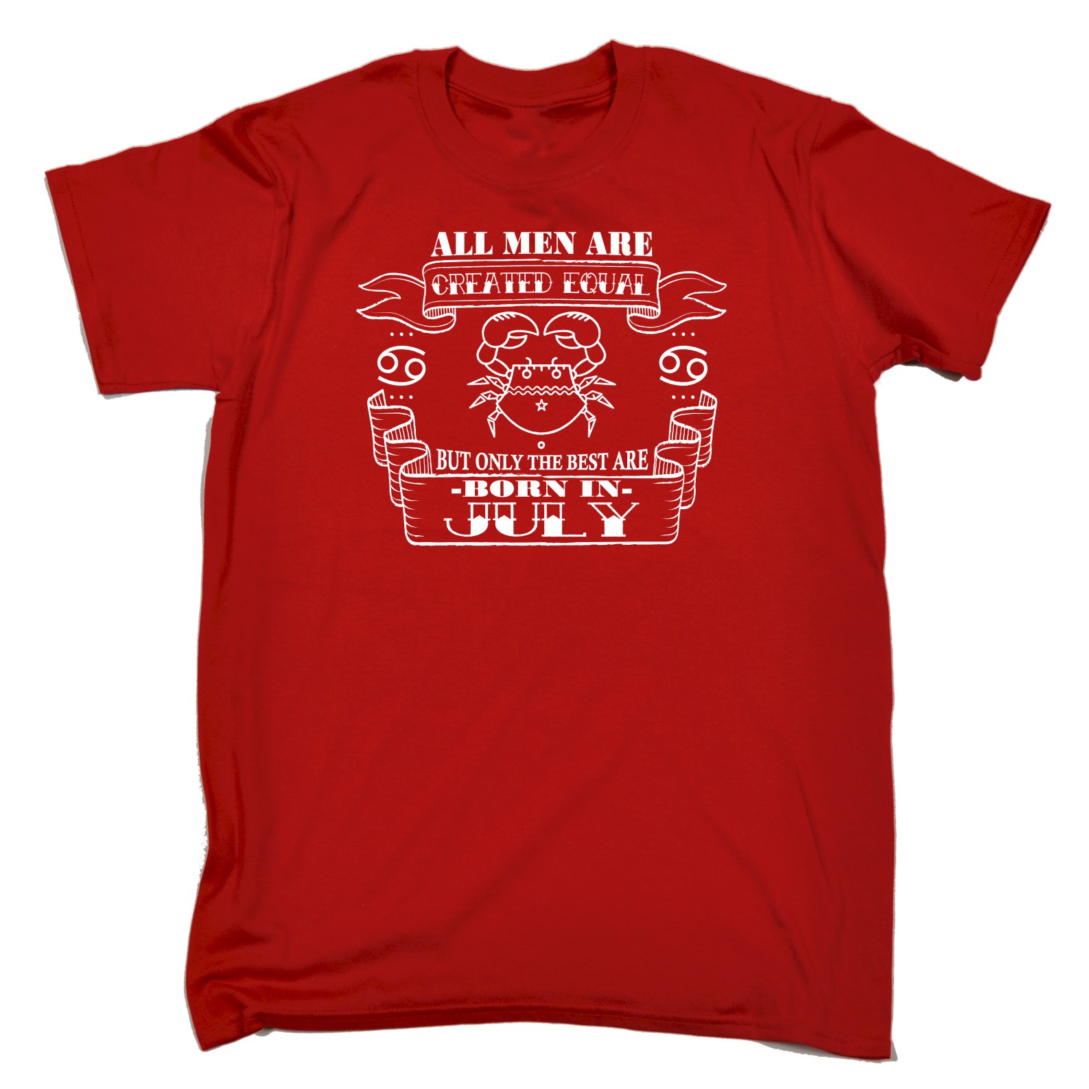 All Men Are Created Equal But The Best Are Born In July Crab T-SHIRT birthday - Picture 8 of 9