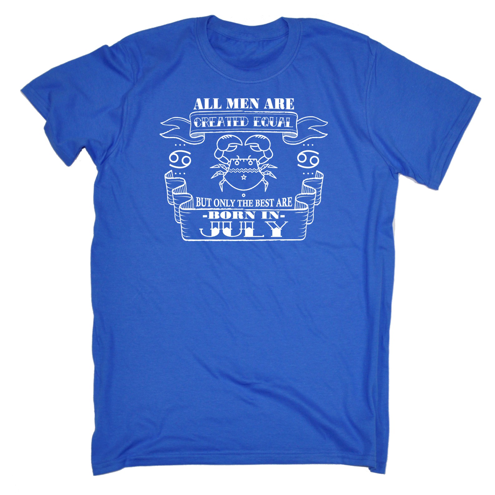 All Men Are Created Equal But The Best Are Born In July Crab T-SHIRT birthday - Picture 9 of 9