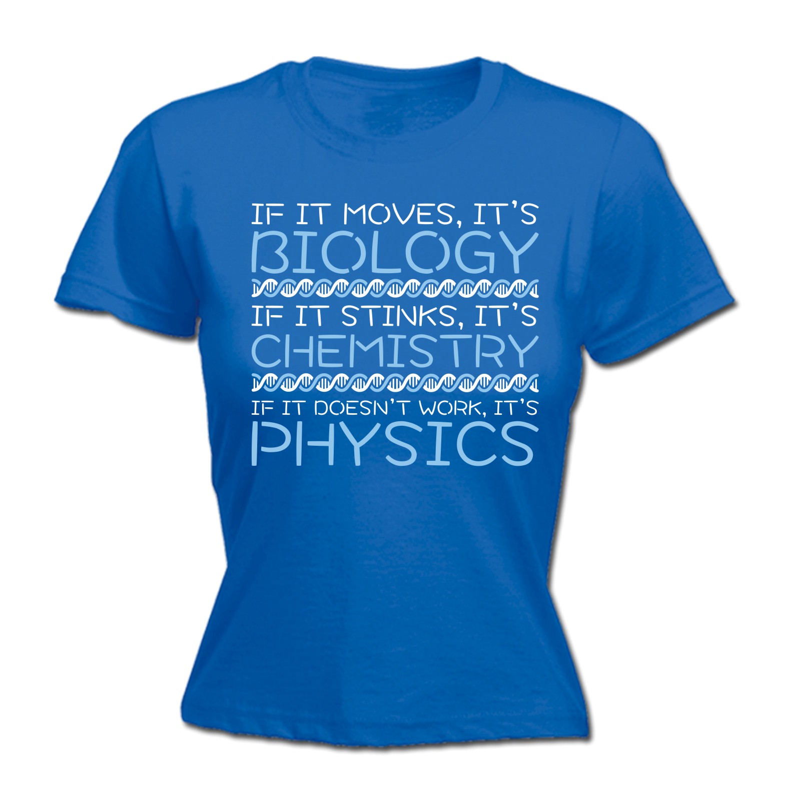 Biology Chemistry Physics Funny Joke Humour Science FITTED T-SHIRT Birthday  Cool | eBay