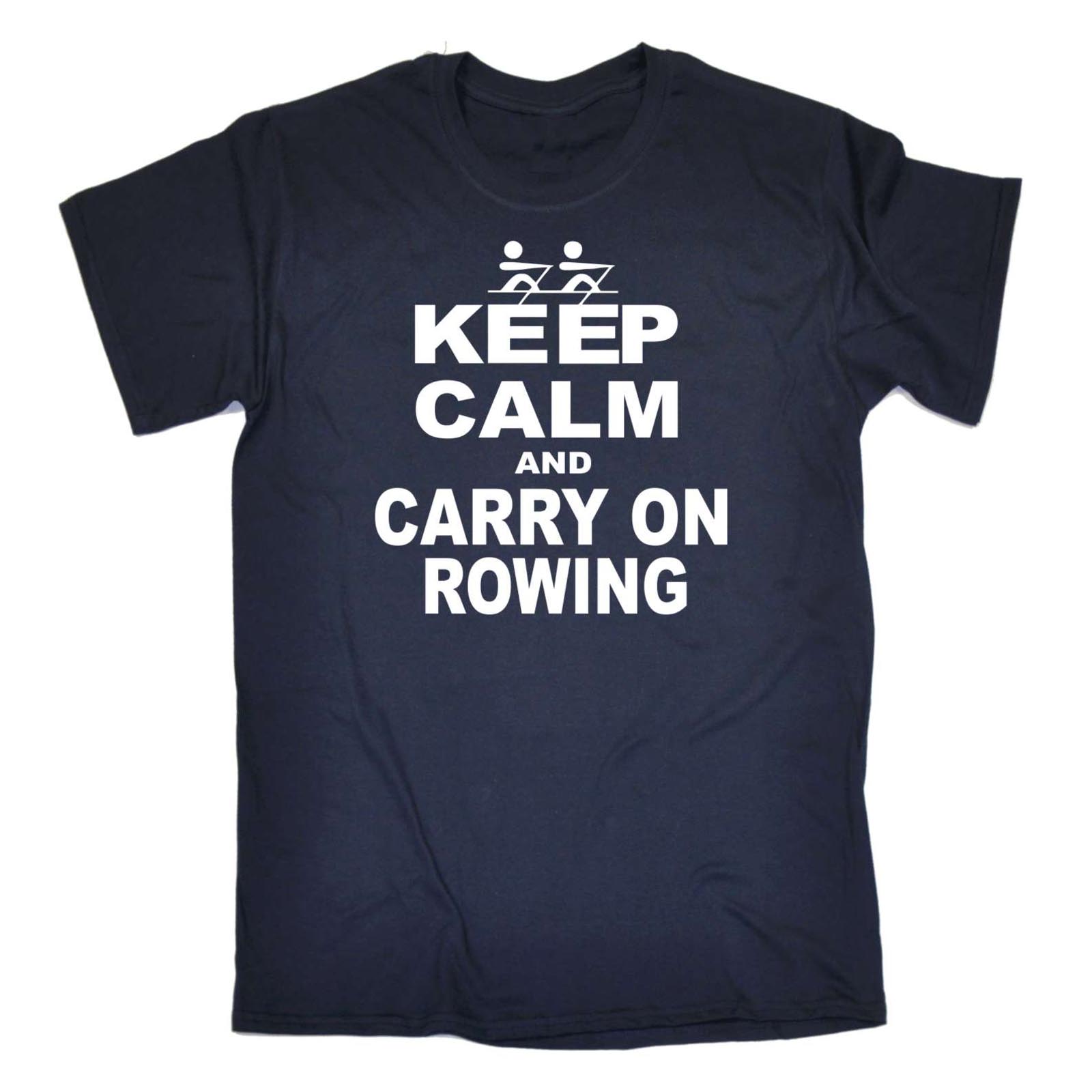 Maglietta Kayak Keep Calm And Carry On Rowing Funny Row Team Olympic Sport Canoa - Foto 6 di 9