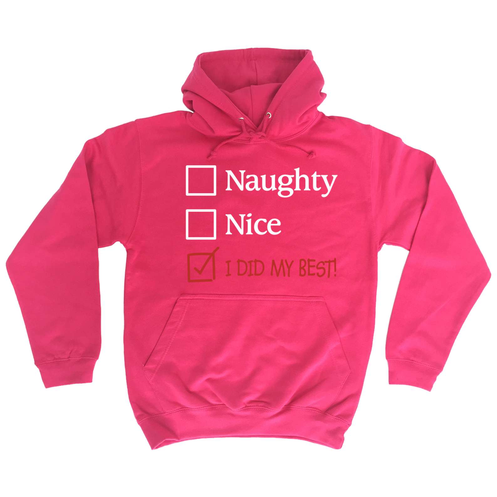 Christmas Hoodie Naughty Nice I Did My Best X-mas Funny Hoodies Hoody Jumper