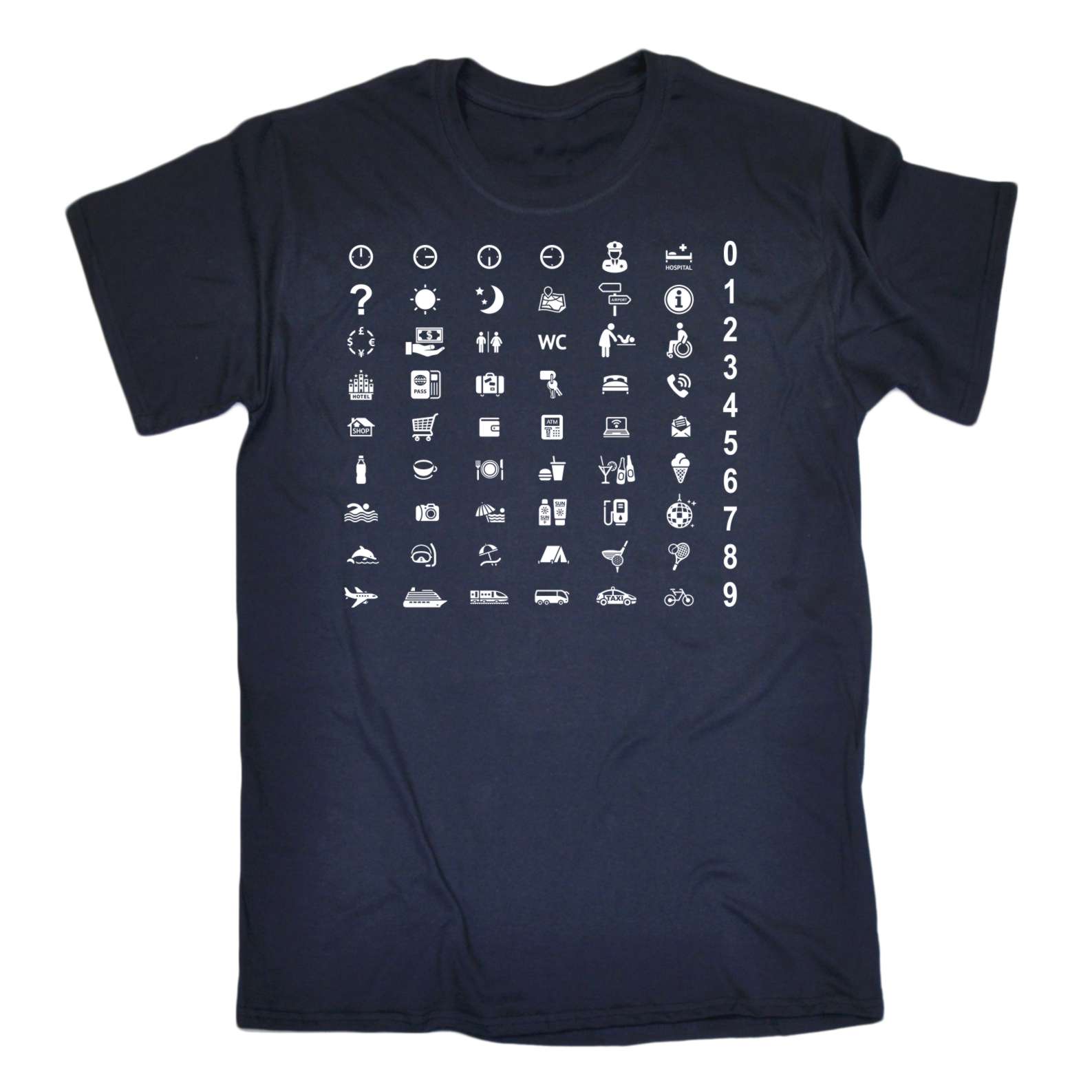 Maglietta Divertente Aiuto Turista Simboli Viaggio Vacanze Compleanno TSHIRT - Foto 10 di 17