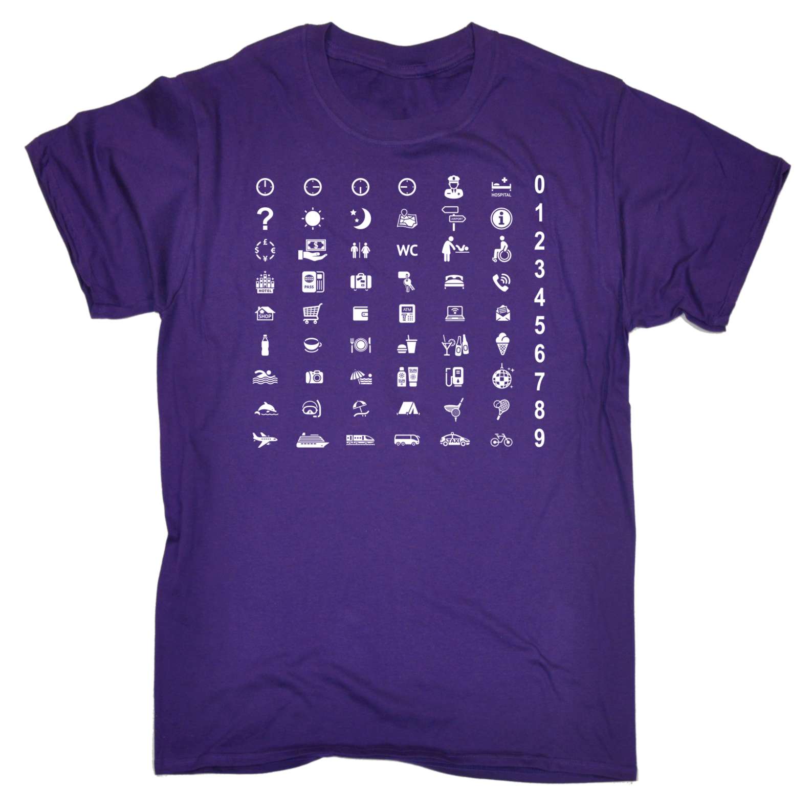 Maglietta Divertente Aiuto Turista Simboli Viaggio Vacanze Compleanno TSHIRT - Foto 12 di 17